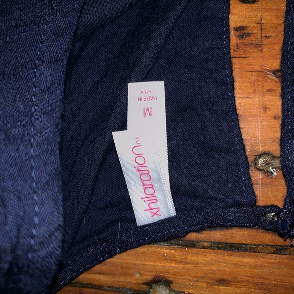 Navy Blue Linen Tank - Picture 4 of 4